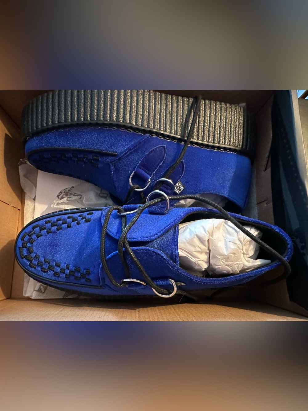 TUK Blue Velvet Viva Mondo Creepers